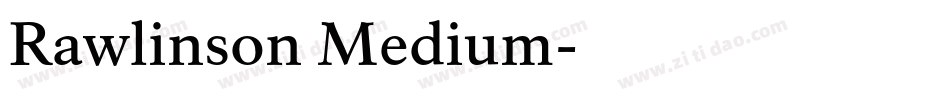 Rawlinson Medium字体转换